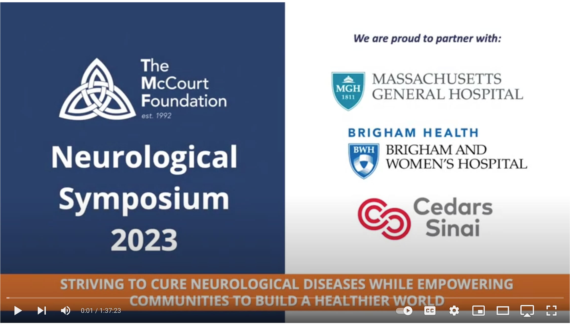 The 2023 McCourt Foundation’s Neurological Symposium - MS Session (Q&A) - Youtube Video
